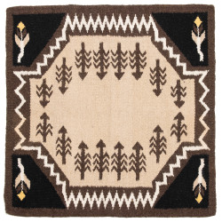 Tapis navajo Westride by Franck Perret Sioux Marron / beige Tapis navajo Westride by Franck Perret Sioux Marron / beige