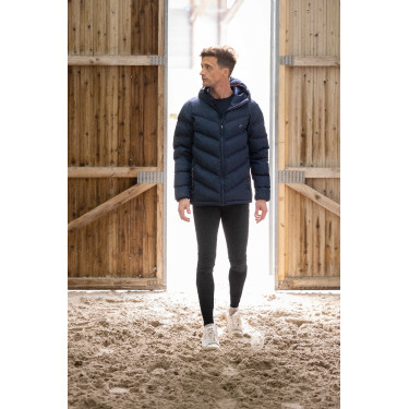 Heren donsjas Equithème Michael Marineblauw