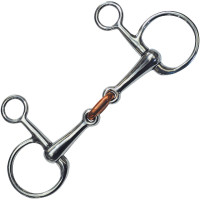 Dubbele Gebroken Baucher Bit Privilege Equitation Inox / koper