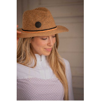 Chapeau Pénélope Rafia Camel Marron