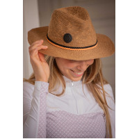 Chapeau Pénélope Rafia Camel Marron