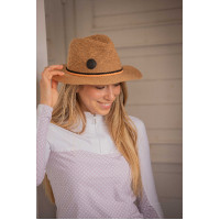 Chapeau Pénélope Rafia Camel Marron