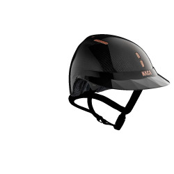 Casque d'équitation NACA Gravity S carbone Carbone noir brillant / rose gold