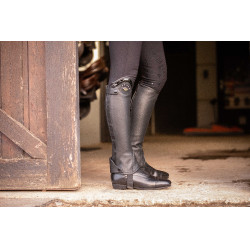 Mini-chaps Pénélope Prisca leer Zwart Mini-chaps Pénélope Prisca leer Zwart