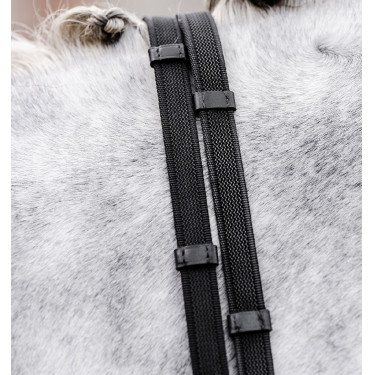 Rênes Horseware Continental grip caoutchouc Noir Rênes Horseware Continental grip caoutchouc Noir