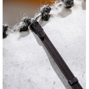 Rênes Horseware Continental grip caoutchouc Noir Rênes Horseware Continental grip caoutchouc Noir