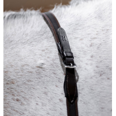 Rênes Horseware Continental grip caoutchouc Noir Rênes Horseware Continental grip caoutchouc Noir