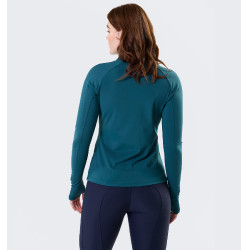 Polo 1/4 Zip Horseware hiver Strive femme Vert dynastie