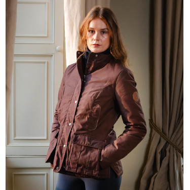 Manteau ciré Horseware Newmarket femme Marron Horseware