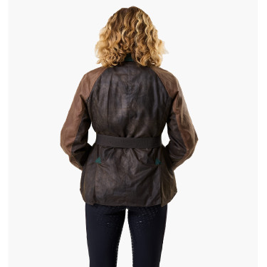 Gewaxte jas Horseware 40 jaar dames Bay heritage / groen rambo