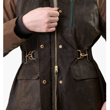 Gewaxte jas Horseware 40 jaar dames Bay heritage / groen rambo