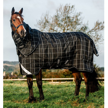 Horseware Rhino Turnout-deken bundel liner 0 g en 200 g Zwarte ruit / zwart & wit Motieven