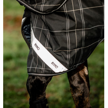 Horseware Rhino Turnout-deken bundel liner 0 g en 200 g Zwarte ruit / zwart & wit Motieven