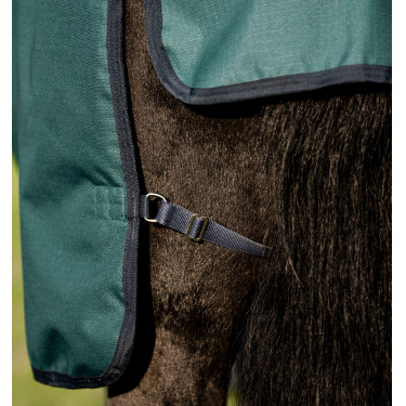 Couverture Horseware Amigo Ripstop 900D Plus Poney Turnout 50g Vert dynastie / marine / argent