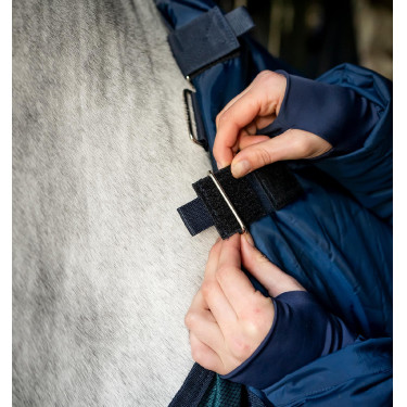 Couverture d'écurie Horseware Amigo Ripstop Insulator 50g Vert dynastie / marine / argent