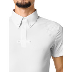 Wedstrijdrijshirt Equestrian Stockholm Divine Motion heren korte mouwen Wit