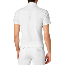 Polo de concours Equestrian Stockholm Divine Motion homme manches courtes Blanc Polo de concours Equestrian Stockholm Divine Motion homme manches courtes Blanc