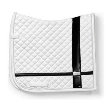 Dressuurzadeldek Equestrian Stockholm met bandages Wit