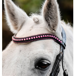 Bridon poney Horseware Diamante Flash Noir / rose