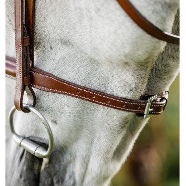 Bridon Horseware Cavesson Hunter avec rênes Marron