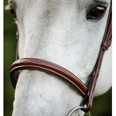 Hoofdstel Horseware Cavesson Hunter met teugels Bruin