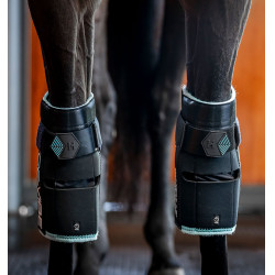Horseware Ice-Vibe kniebeschermers Zwart / aqua