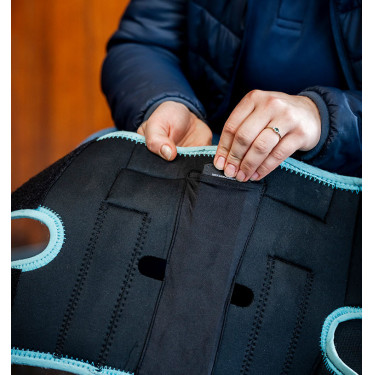 Horseware Ice-Vibe kniebeschermers Zwart / aqua