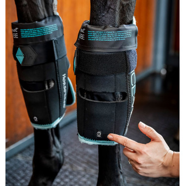 Horseware Ice-Vibe kniebeschermers Zwart / aqua