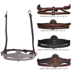 Centre de muserolle Flags & Cup bombée 1/2 rond Marron Centre de muserolle Flags & Cup bombée 1/2 rond Marron