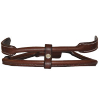 Centre de muserolle Flags & Cup cuir rond Marron