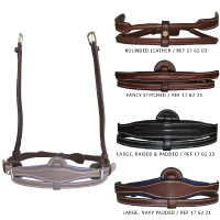 Centre de muserolle Flags & Cup cuir rond Marron Centre de muserolle Flags & Cup cuir rond Marron