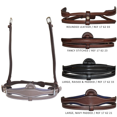 Centre de muserolle Flags & Cup cuir rond Centre de muserolle Flags & Cup cuir rond