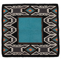 Tapis navajo Westride by Franck Perret Nebraska Bleu / noir