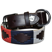 Halsband hond Flags & Cup CHUKKA Marron / bleu / rouge
