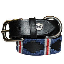 Halsband hond Flags & Cup CHUKKA Marron / bleu / rouge Halsband hond Flags & Cup CHUKKA Marron / bleu / rouge