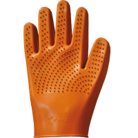 Gant de pansage caoutchouc double grip Kris Orange Gant de pansage caoutchouc double grip Kris Orange