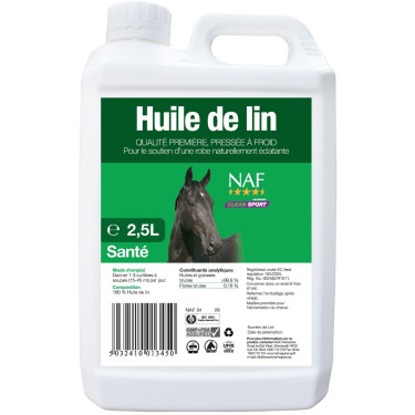 Huile de lin NAF pour cheval