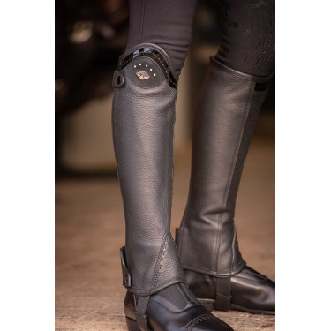 Mini-chaps Pénélope Prisca cuir Noir Mini-chaps Pénélope Prisca cuir Noir