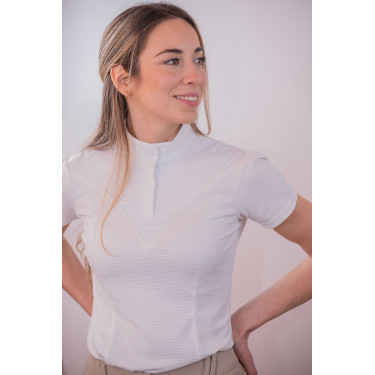 Wedstrijdpolo Pénélope Las Honey korte mouwen Wit Wedstrijdpolo Pénélope Las Honey korte mouwen Wit