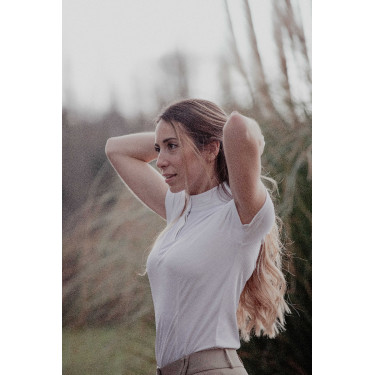 Wedstrijdpolo Pénélope Las Honey korte mouwen Wit Wedstrijdpolo Pénélope Las Honey korte mouwen Wit