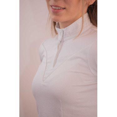Polo de concours Pénélope Las Honey manches courtes Blanc