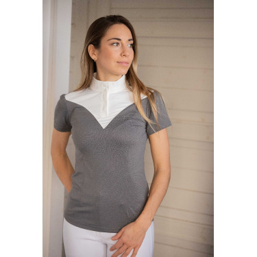 Polo de concours Pénélope Las Honey manches courtes Anthracite Gris Polo de concours Pénélope Las Honey manches courtes Anthracite Gris