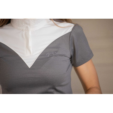 Polo de concours Pénélope Las Honey manches courtes Anthracite Gris
