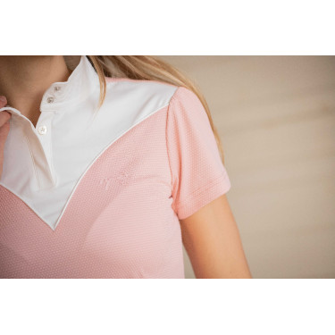 Wedstrijdpolo Pénélope Las Honey korte mouwen Roze Wedstrijdpolo Pénélope Las Honey korte mouwen Roze