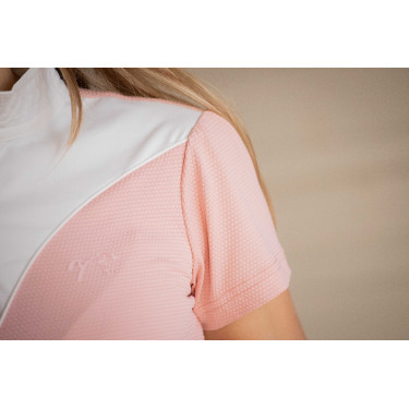 Wedstrijdpolo Pénélope Las Honey korte mouwen Roze Wedstrijdpolo Pénélope Las Honey korte mouwen Roze