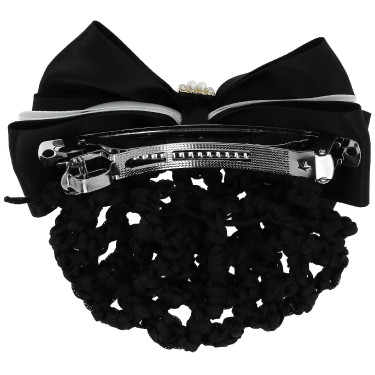Barrette résille pour cheveux Equithème Perle Noir / blanc Barrette résille pour cheveux Equithème Perle Noir / blanc