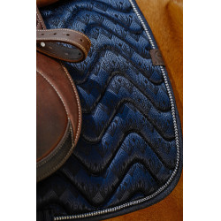 Zadeldek Equithème Brocart Marine Marineblauw