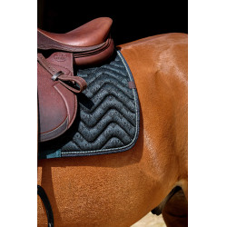 Tapis de selle Equithème Brocart Vert foncé Tapis de selle Equithème Brocart Vert foncé