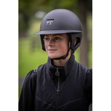 Casque Pénélope visière longue Noir mat