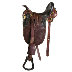 Selle Stock Excelsior surpiquée à pommeau